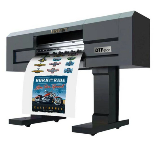 Uninet 6000 Direct To Film (DTF) Dual Head 24" Roll Printer, Slim Shaker & Training